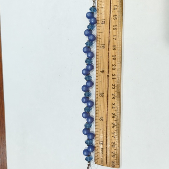 Blue glass bead bracelet - Picture 4 of 4